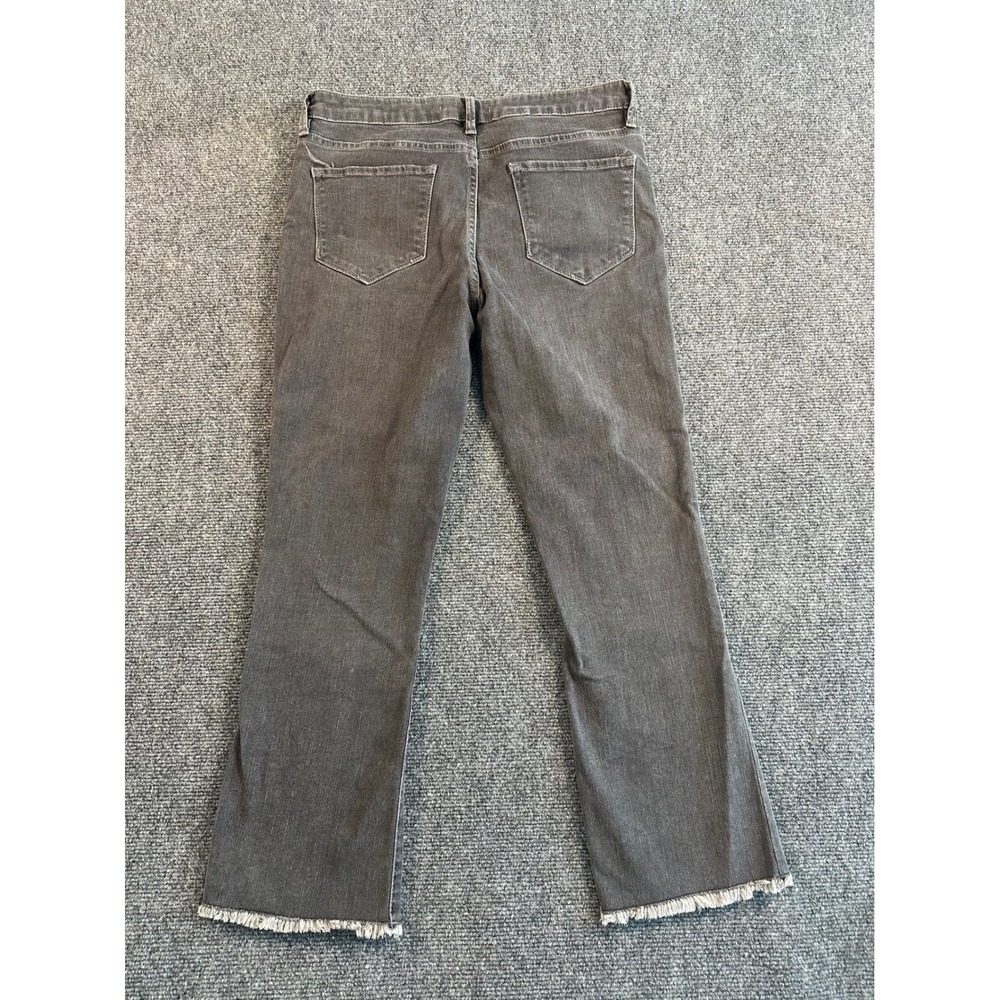 Free People Womens Mid Rise Flare Jeans Frayed Hem Charcoal Grey Size 29 - Picture 4 of 10